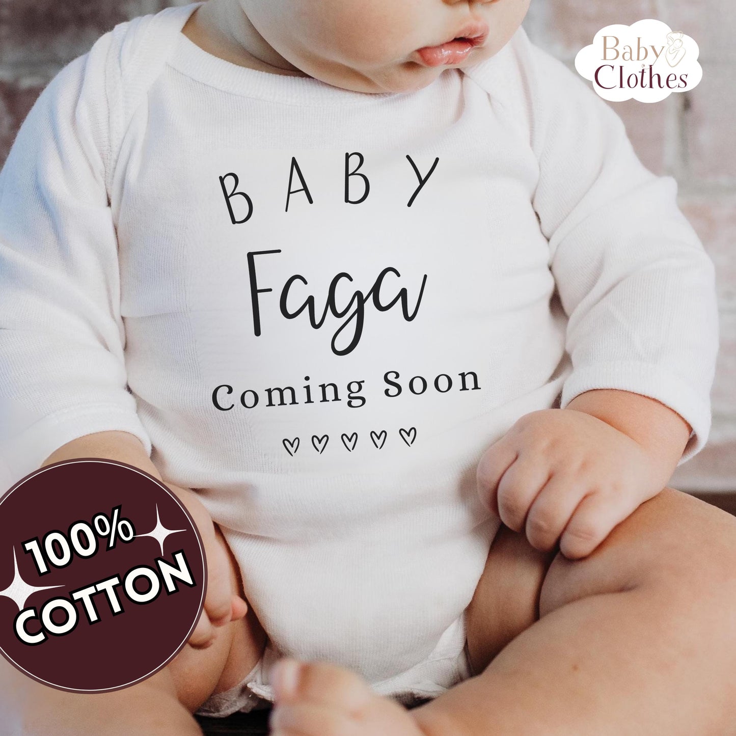 Personalised Pregnancy Announcement Baby Bodysuit, Pregnancy Reveal Baby Grow, Custom Baby Due 2026, Baby Coming Soon
