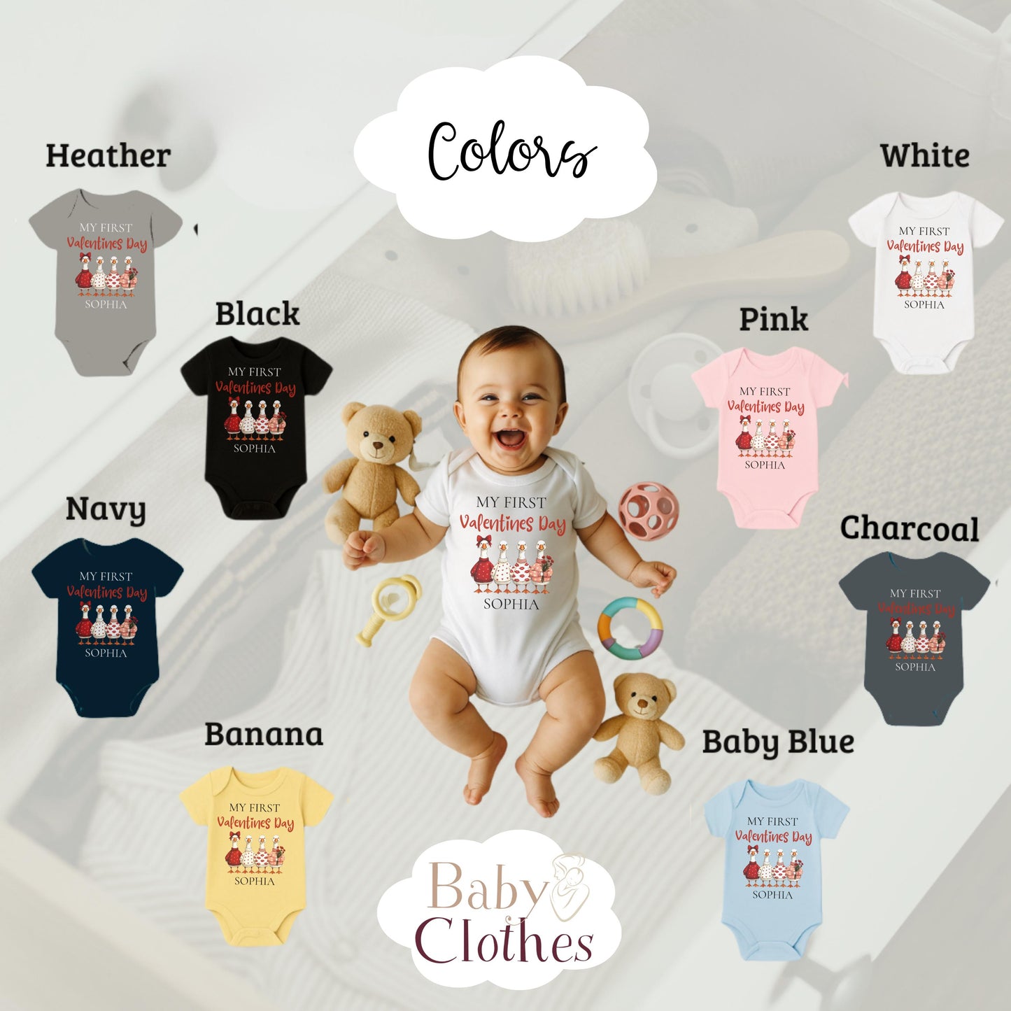 Personalised Pregnancy Announcement Baby Bodysuit, Pregnancy Reveal Baby Grow, Custom Baby Due 2026, Baby Coming Soon