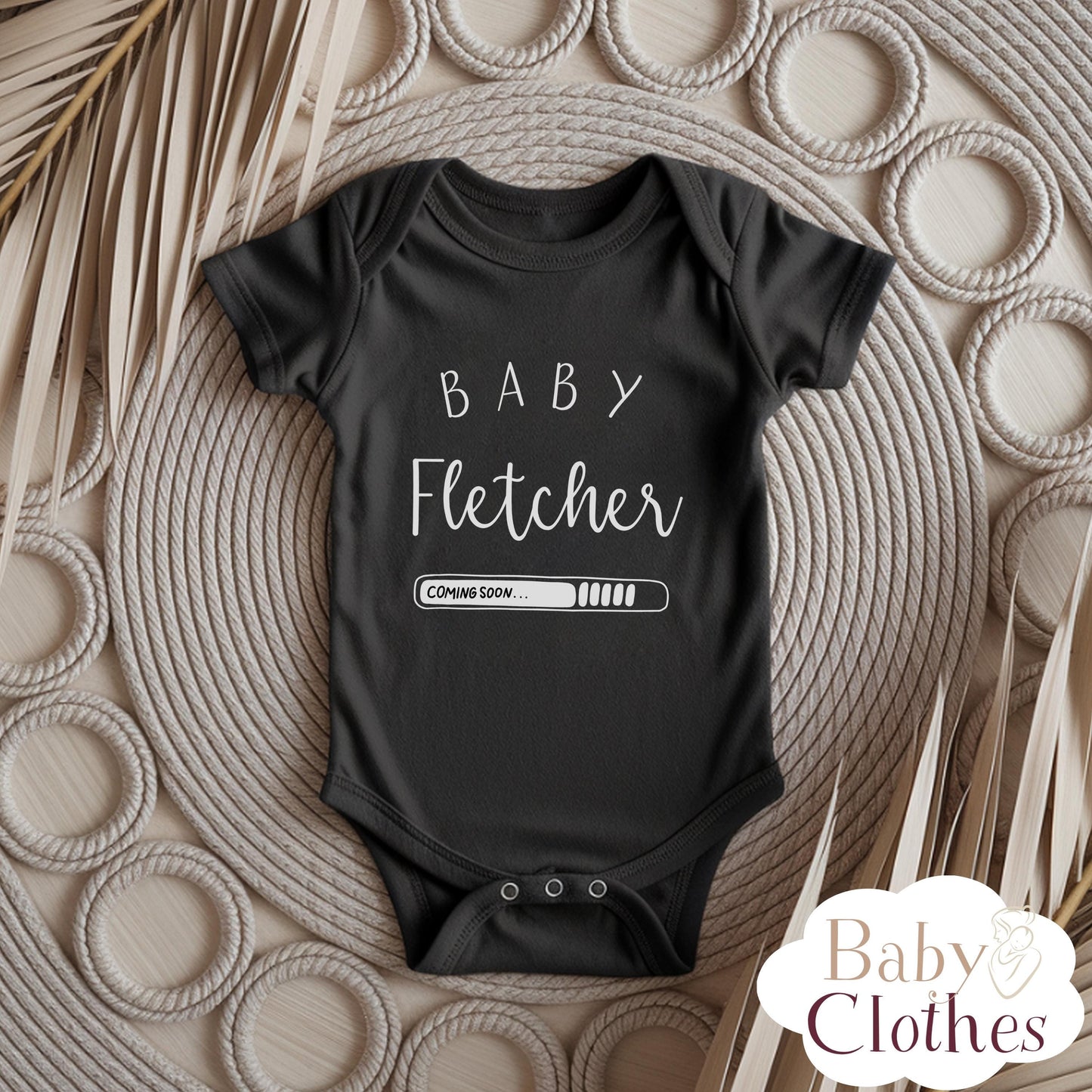 Personalised Pregnancy Announcement Baby Bodysuit, Pregnancy Reveal Baby Grow, Custom Baby Due 2026, Baby Coming Soon