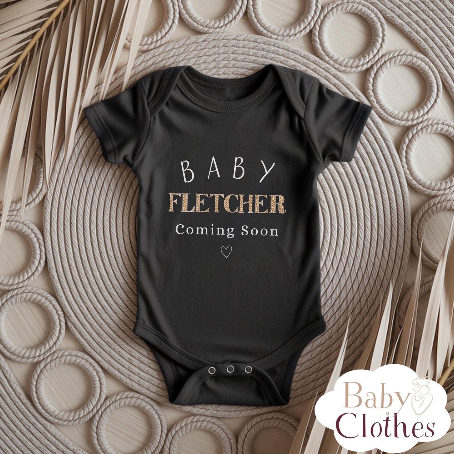 Personalised Pregnancy Announcement Baby Bodysuit, Pregnancy Reveal Baby Grow, Custom Baby Due 2026, Baby Coming Soon