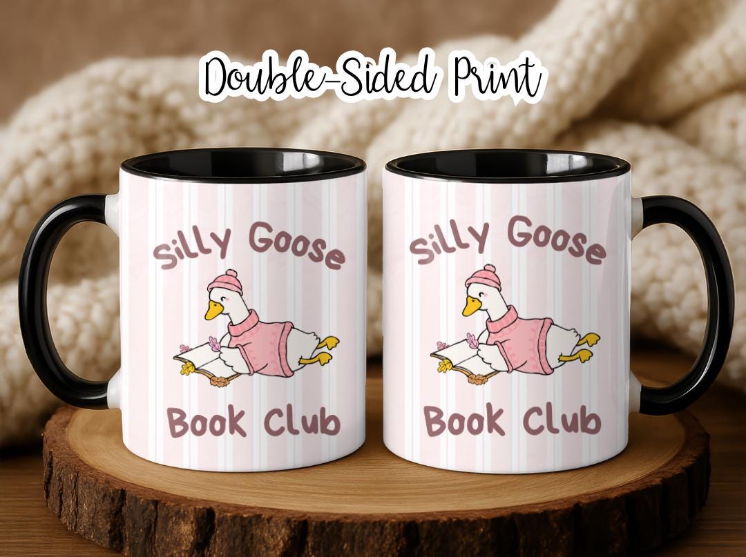 Silly goose book mug