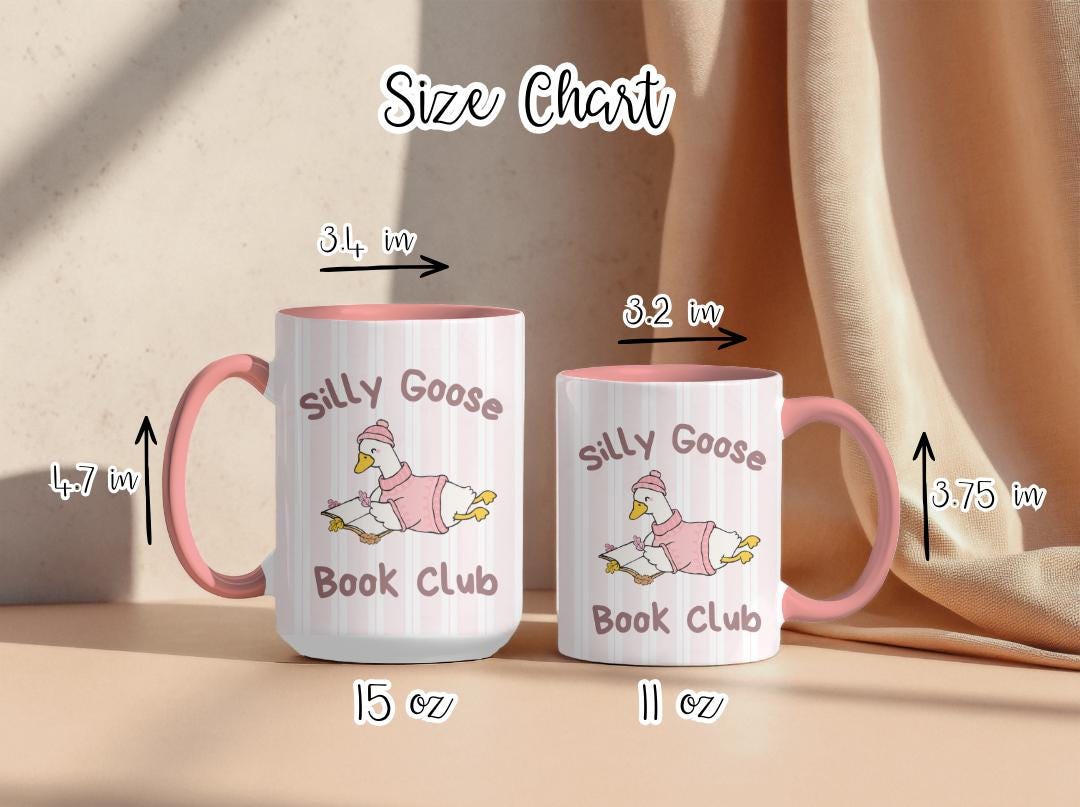 Silly goose book mug