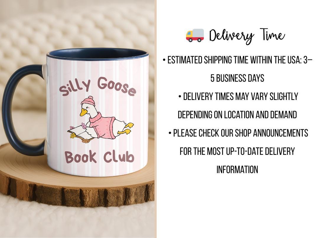 Silly goose book mug