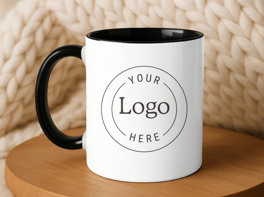 Custom Logo Mug for Business | Personalized Company Logo Coffee Cup | Bulk Branded Mugs | Corporate Gift or Employee Thank You Cup