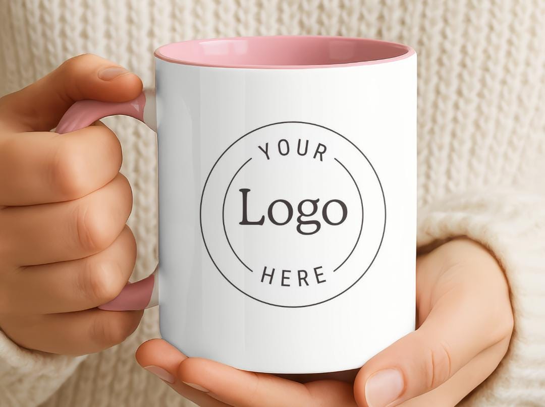 Custom Logo Mug for Business | Personalized Company Logo Coffee Cup | Bulk Branded Mugs | Corporate Gift or Employee Thank You Cup