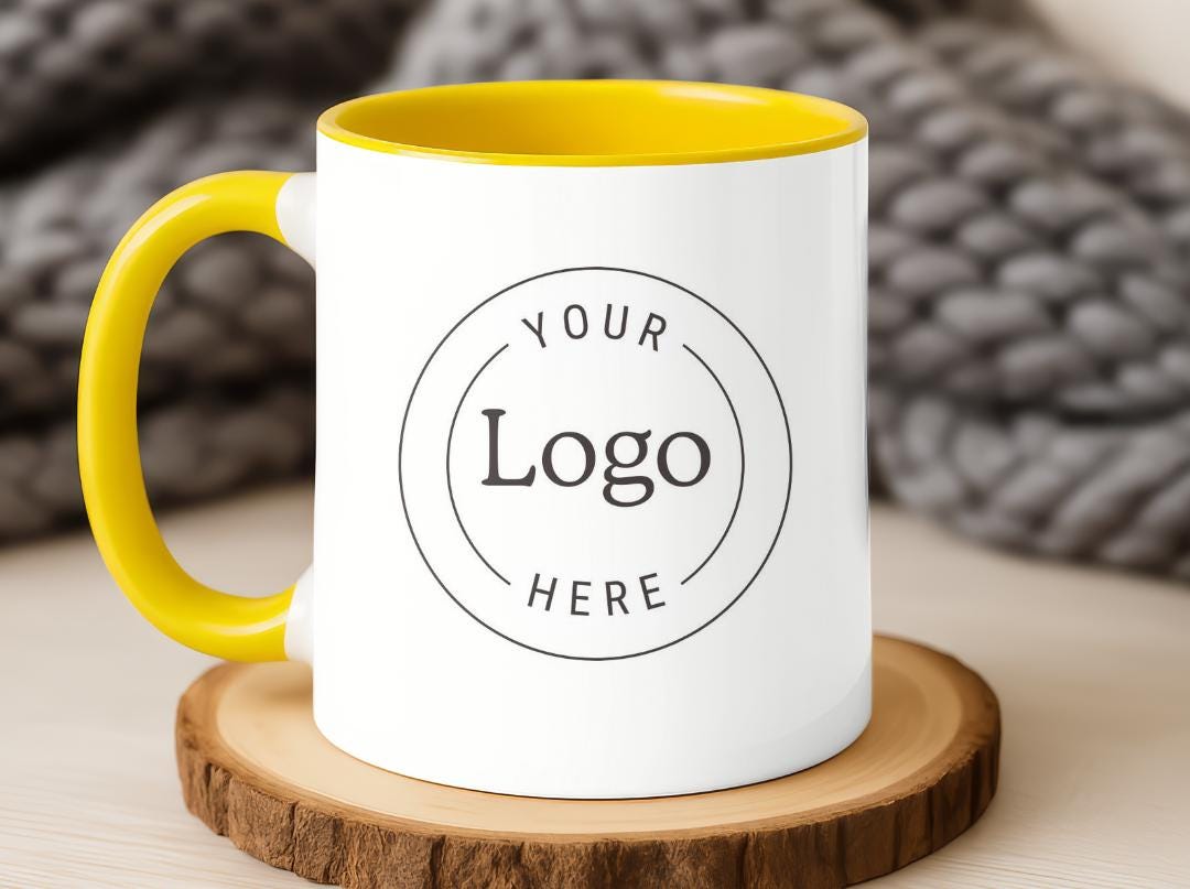 Custom Logo Mug for Business | Personalized Company Logo Coffee Cup | Bulk Branded Mugs | Corporate Gift or Employee Thank You Cup