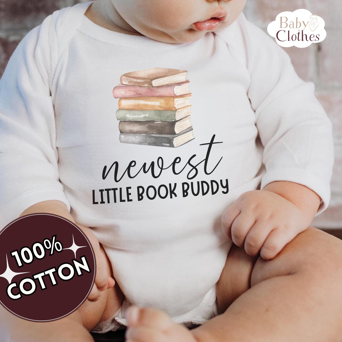 newest reading buddy baby bodysuit, cute book lover baby outfit, baby announcement, newborn baby gift, daddys reading partner onesie®