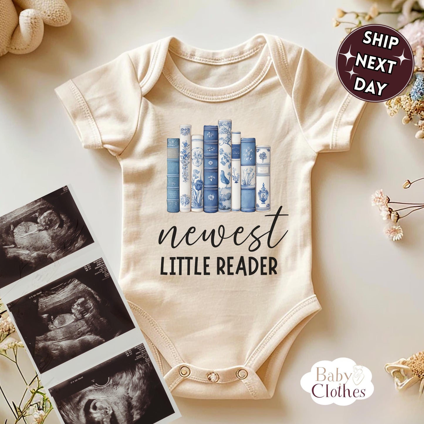 newest reading buddy baby bodysuit, cute book lover baby outfit, baby announcement, newborn baby gift, daddys reading partner onesie®