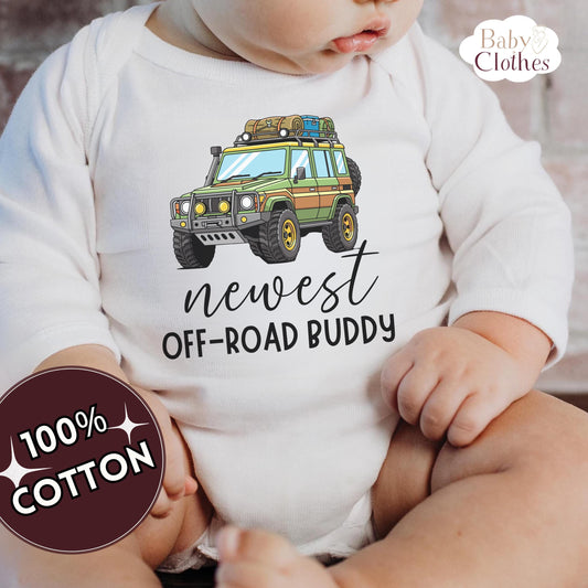 newest off-road buddy baby bodysuit, cute off-road baby outfit, baby announcement, newborn baby gift, daddys off-road partner onesie®