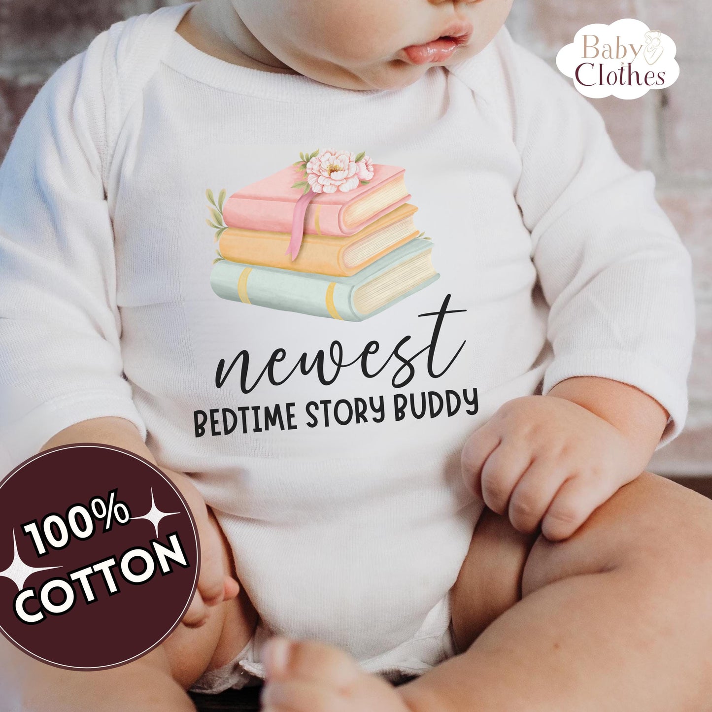 newest reading buddy baby bodysuit, cute book lover baby outfit, baby announcement, newborn baby gift, daddys reading partner onesie®