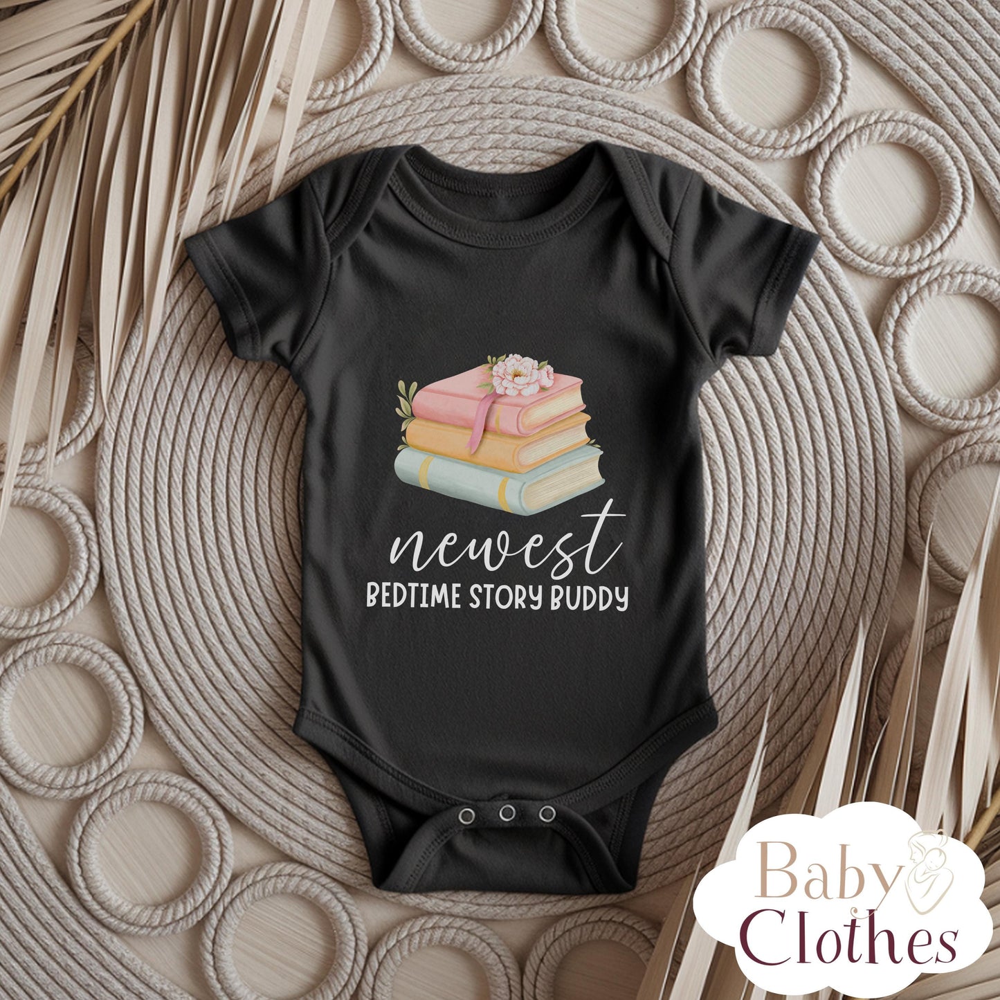 newest reading buddy baby bodysuit, cute book lover baby outfit, baby announcement, newborn baby gift, daddys reading partner onesie®