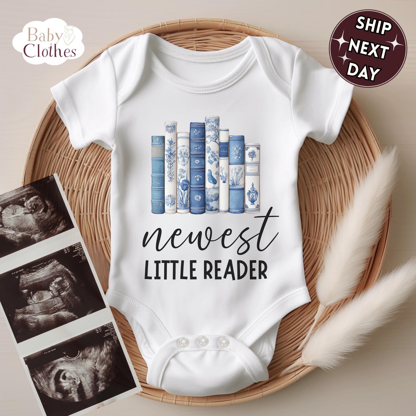 newest reading buddy baby bodysuit, cute book lover baby outfit, baby announcement, newborn baby gift, daddys reading partner onesie®