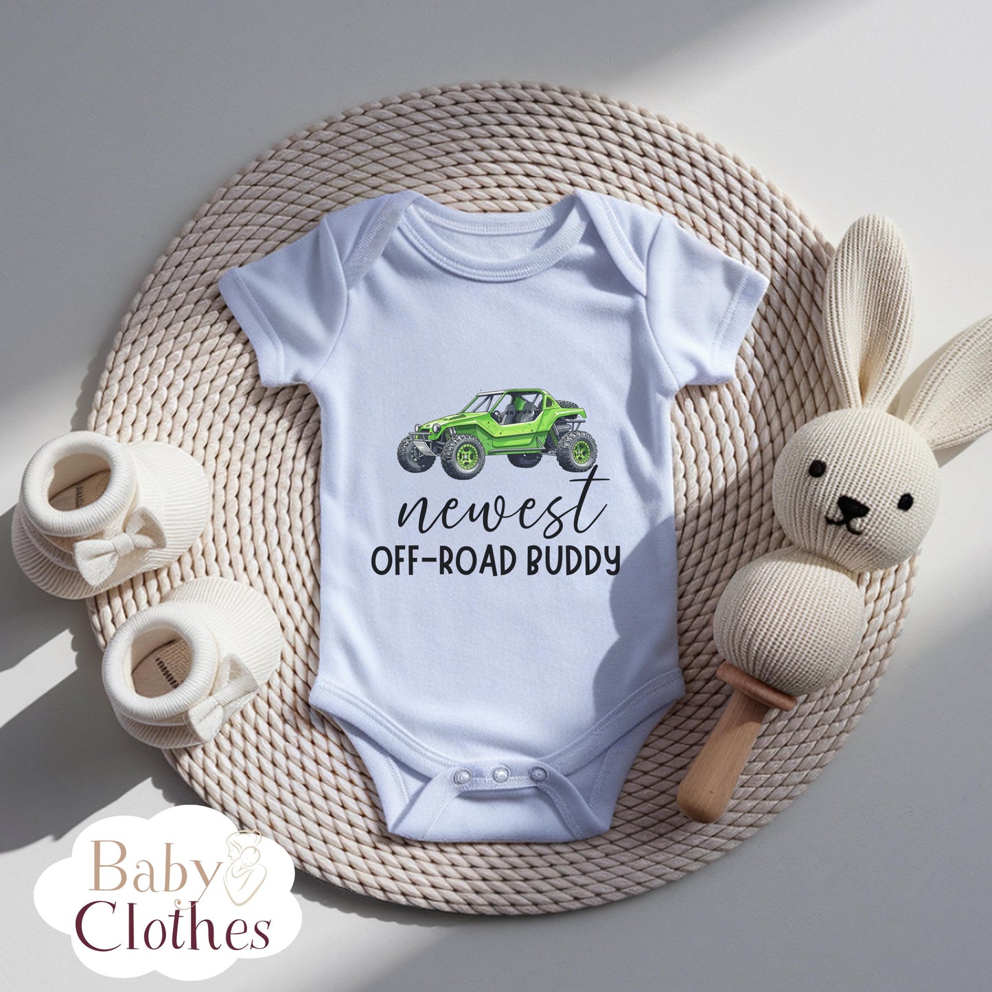 newest off-road buddy baby bodysuit, cute off-road baby outfit, baby announcement, newborn baby gift, daddys off-road partner onesie®