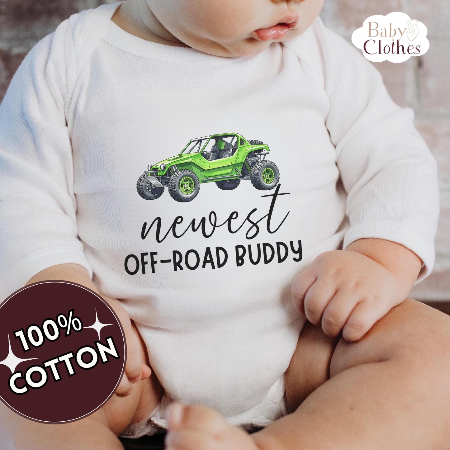 newest off-road buddy baby bodysuit, cute off-road baby outfit, baby announcement, newborn baby gift, daddys off-road partner onesie®
